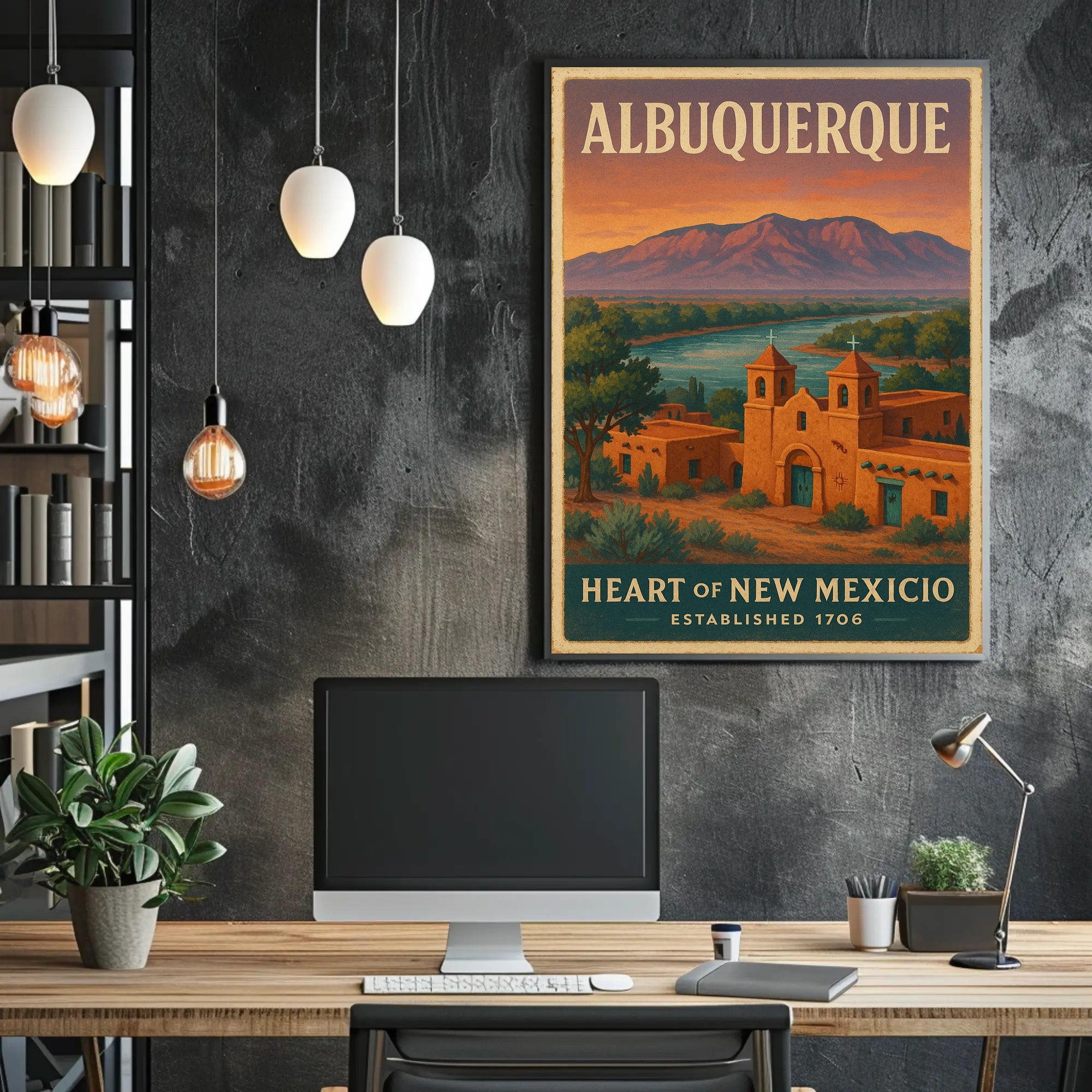 Albuquerque Heart of New Mexico Travel Poster