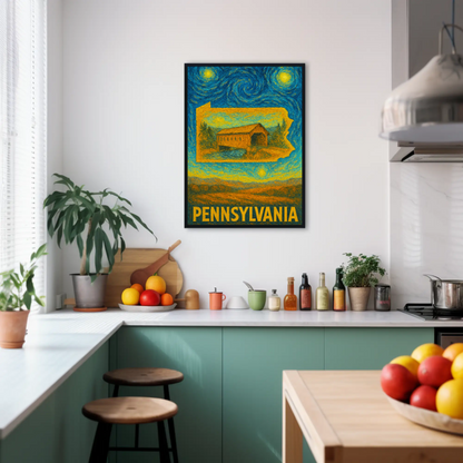 Pennsylvania Starry Night Poster