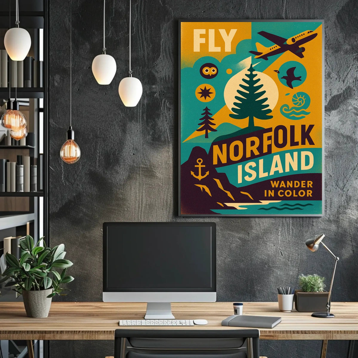 Fly to Norfolk Island Poster