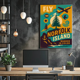 Fly to Norfolk Island Poster