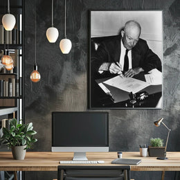 Candid Working Portrait – Dwight D. Eisenhower Poster
