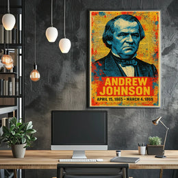 Andrew Johnson 17th President of the United States Street Art Mashup Poster