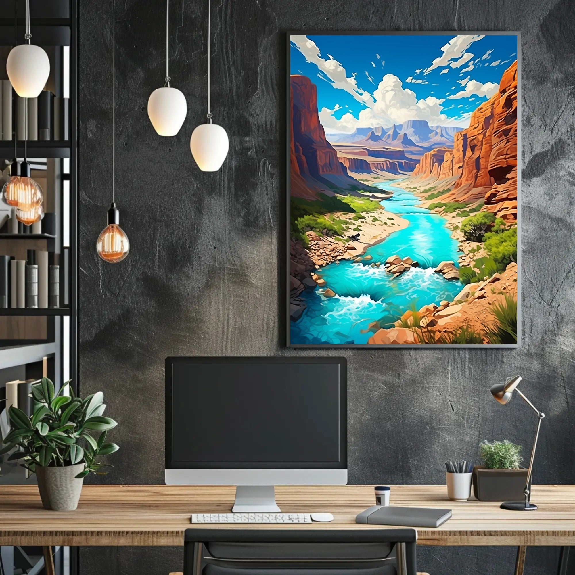 Majestic Canyon Landscape Poster