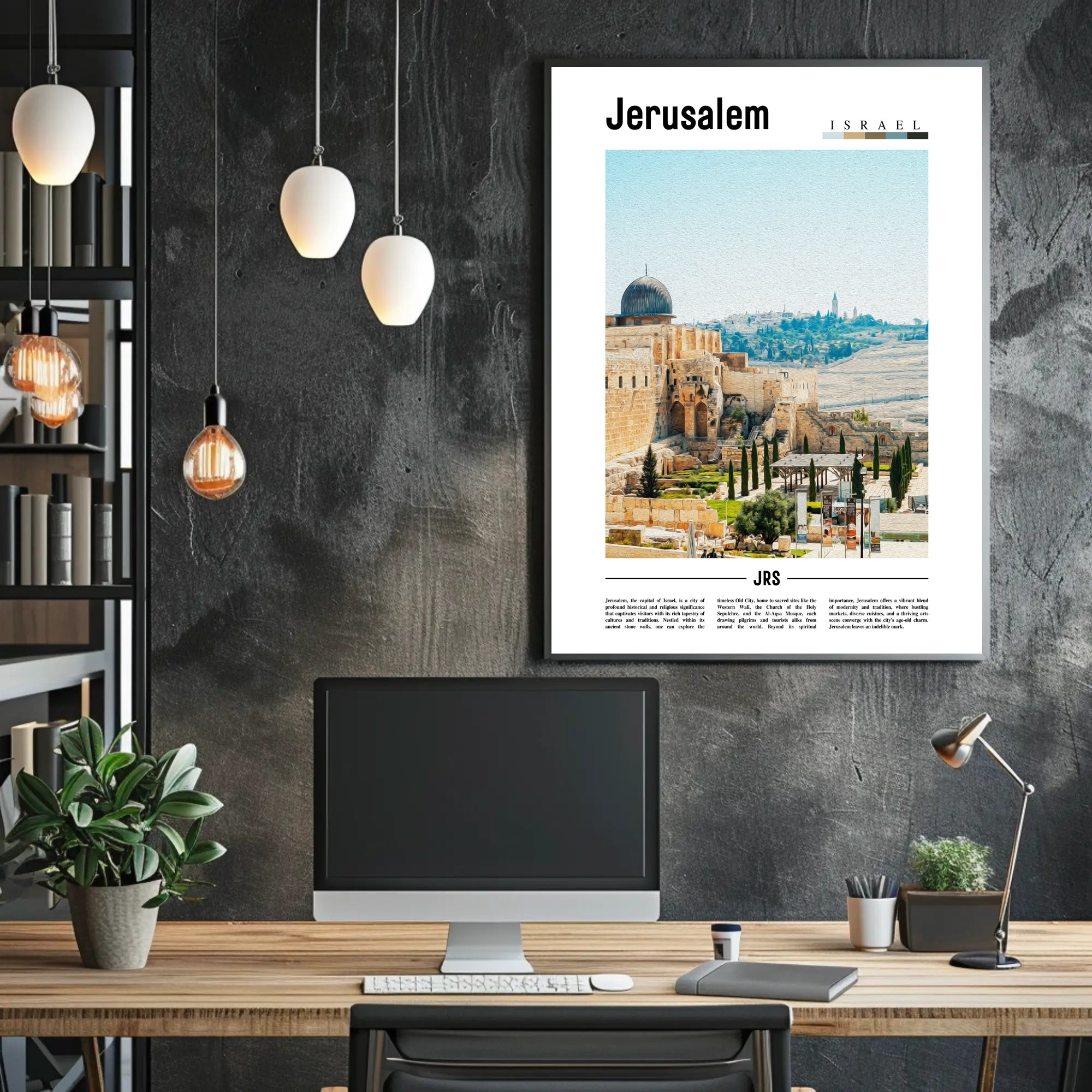 Jerusalem Cityscape Cultural and Heritage Poster PosterGoat
