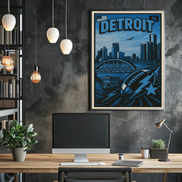 Detroit Cityscape Poster