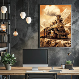Majestic Steam Train Journey Poster