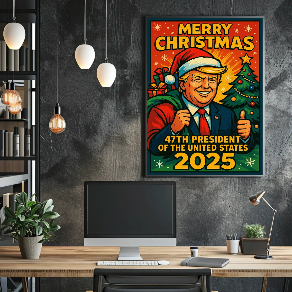 Merry Christmas 2025 47Th President Poster