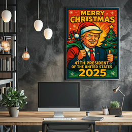 Merry Christmas 2025 47Th President Poster