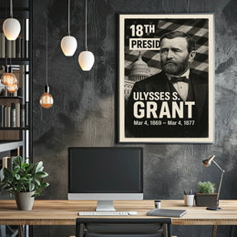 Ulysses S. Grant 18th President of the United States Digital Montaje Poster