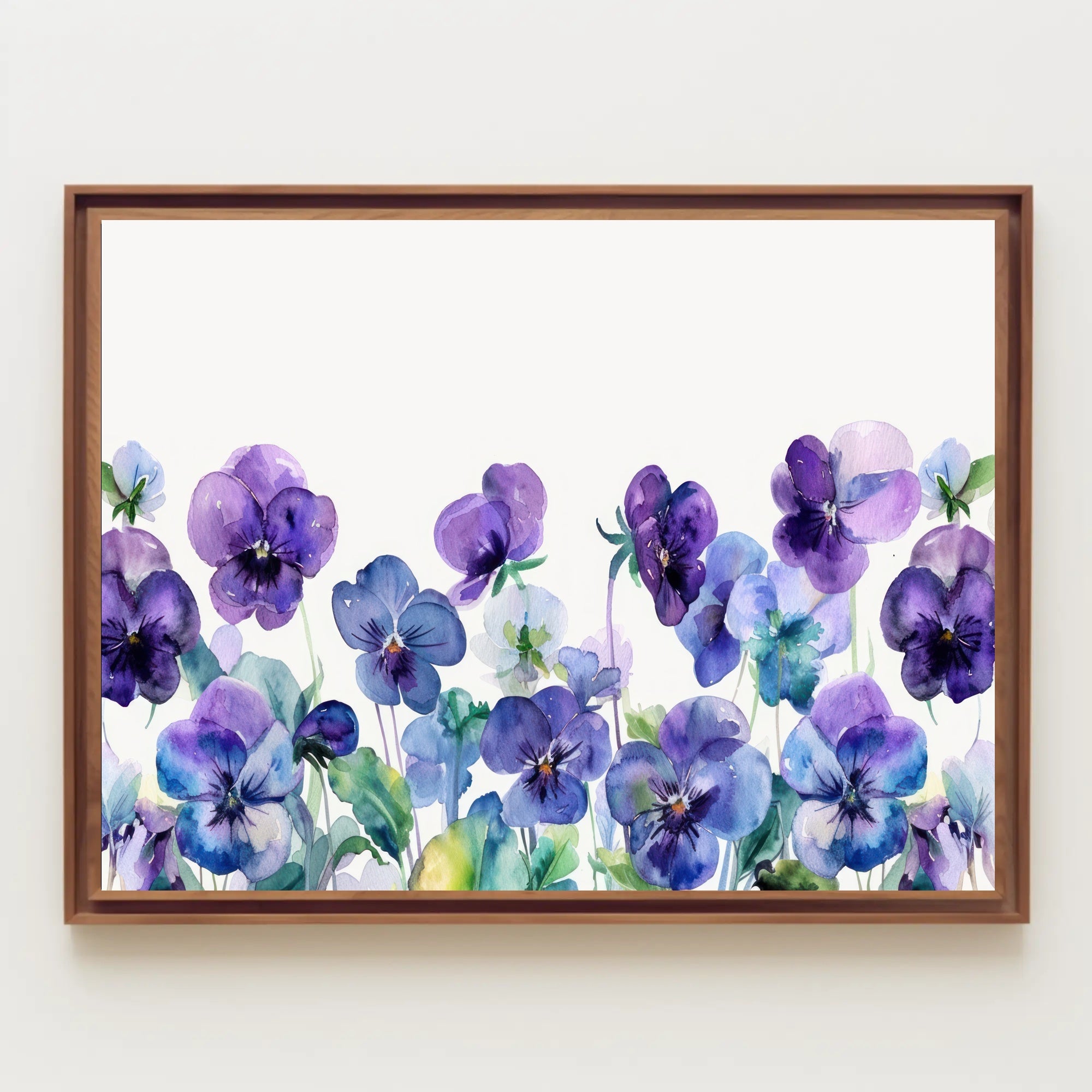 Purple Blooms Watercolor Poster