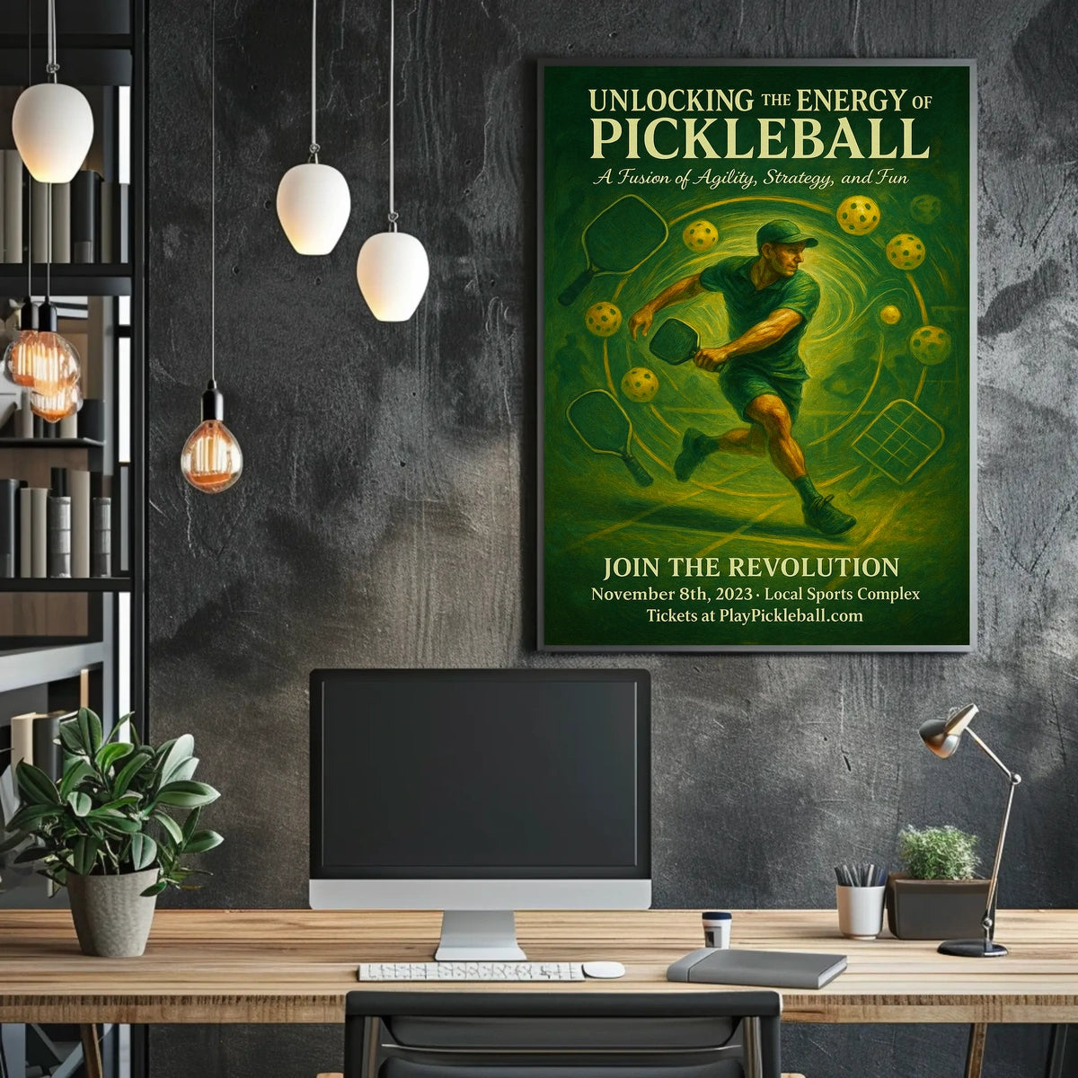 Unlocking the Energy of Pickleball Poster