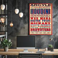 Houdini's Daring Escape Show Vintage Cultural Poster