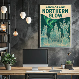 Anchorage Northern Glow Poster