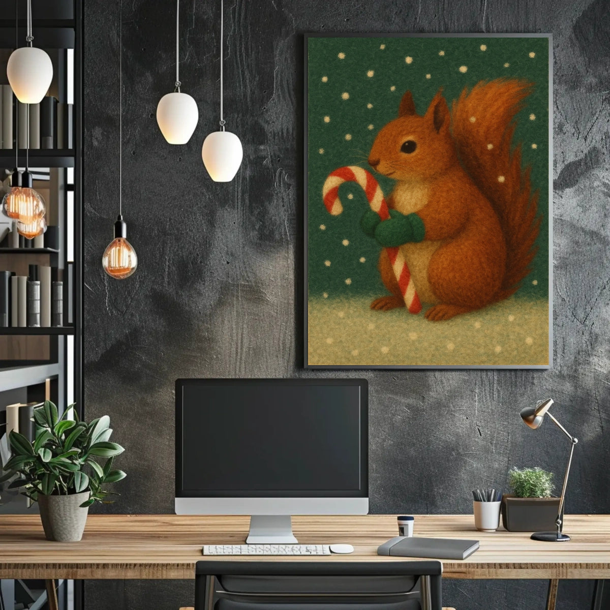 Festive Squirrel Delight Poster