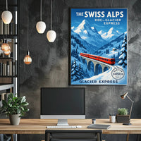 The Swiss Alps Glacier Express Adventure Poster PosterGoat