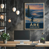 Skiing In Åre, Sweden Poster