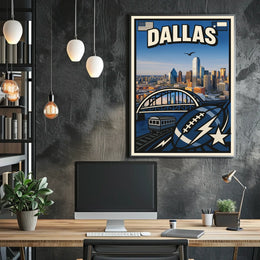 Dallas Skyline Celebration Poster