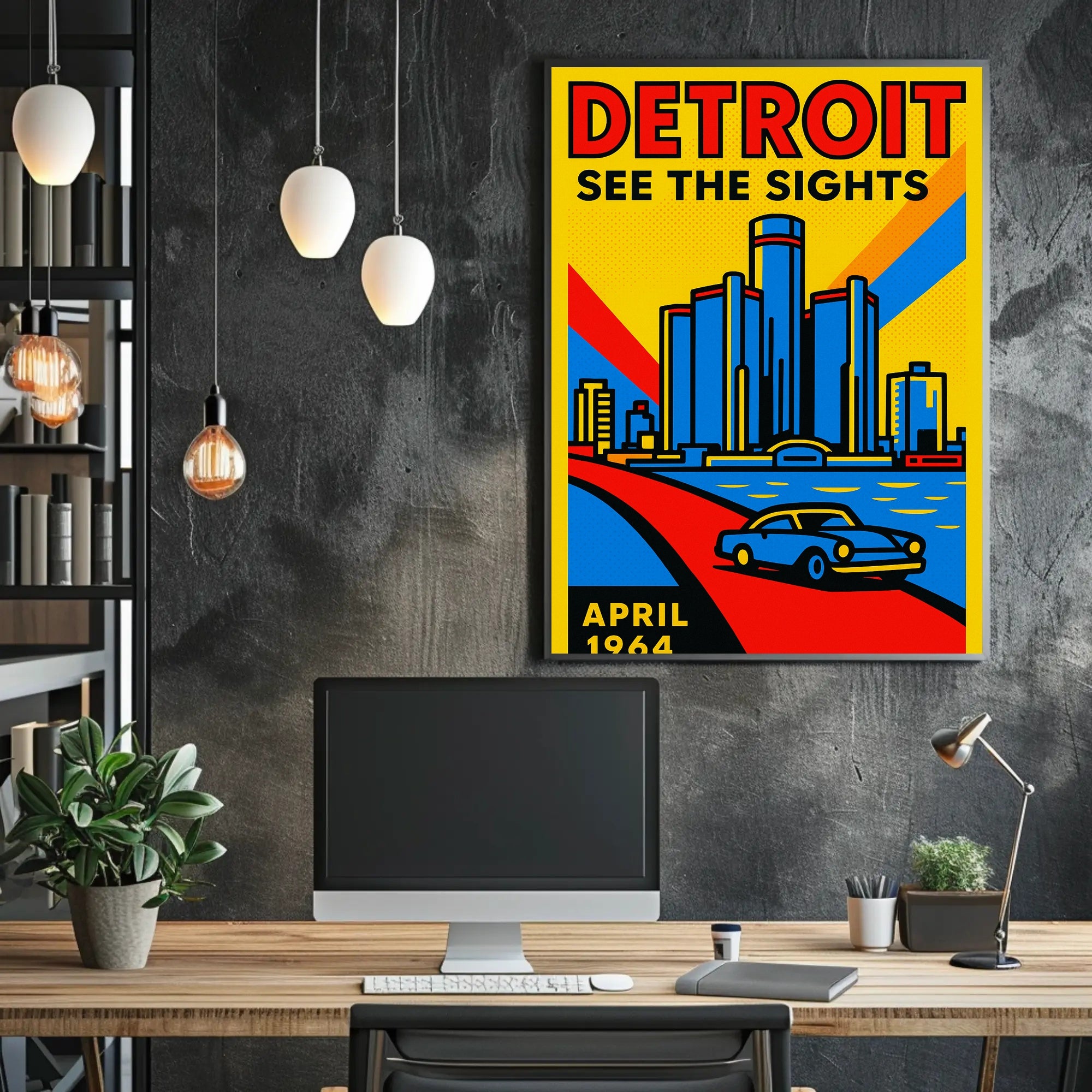Discover Detroit See the Sights Poster PosterGoat