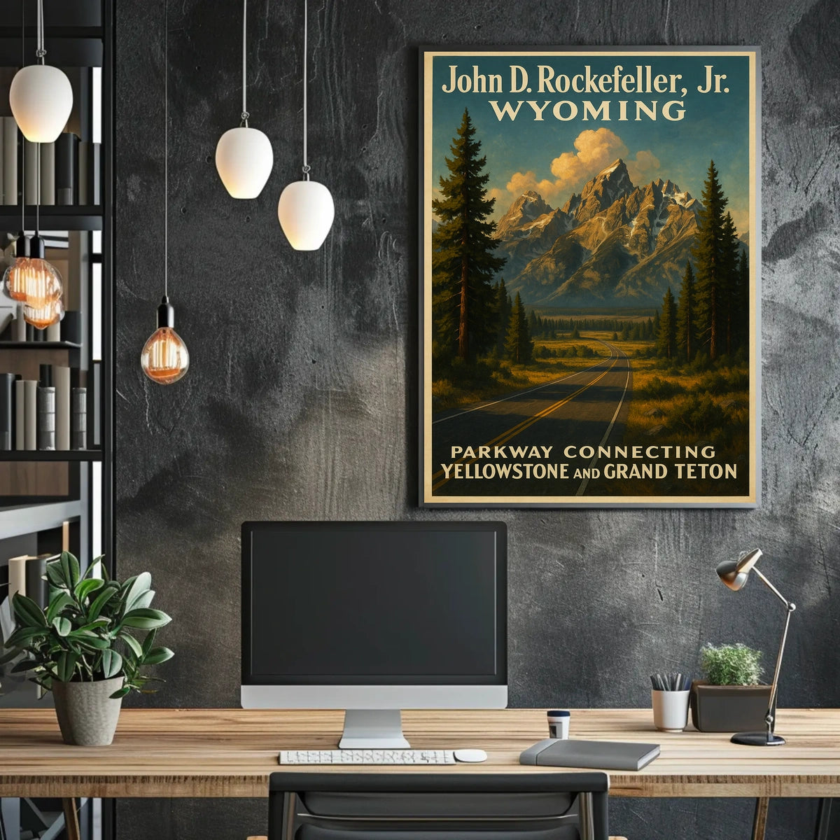 John D. Rockefeller, Jr. Wyoming Poster