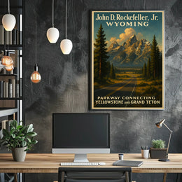John D. Rockefeller, Jr. Wyoming Poster