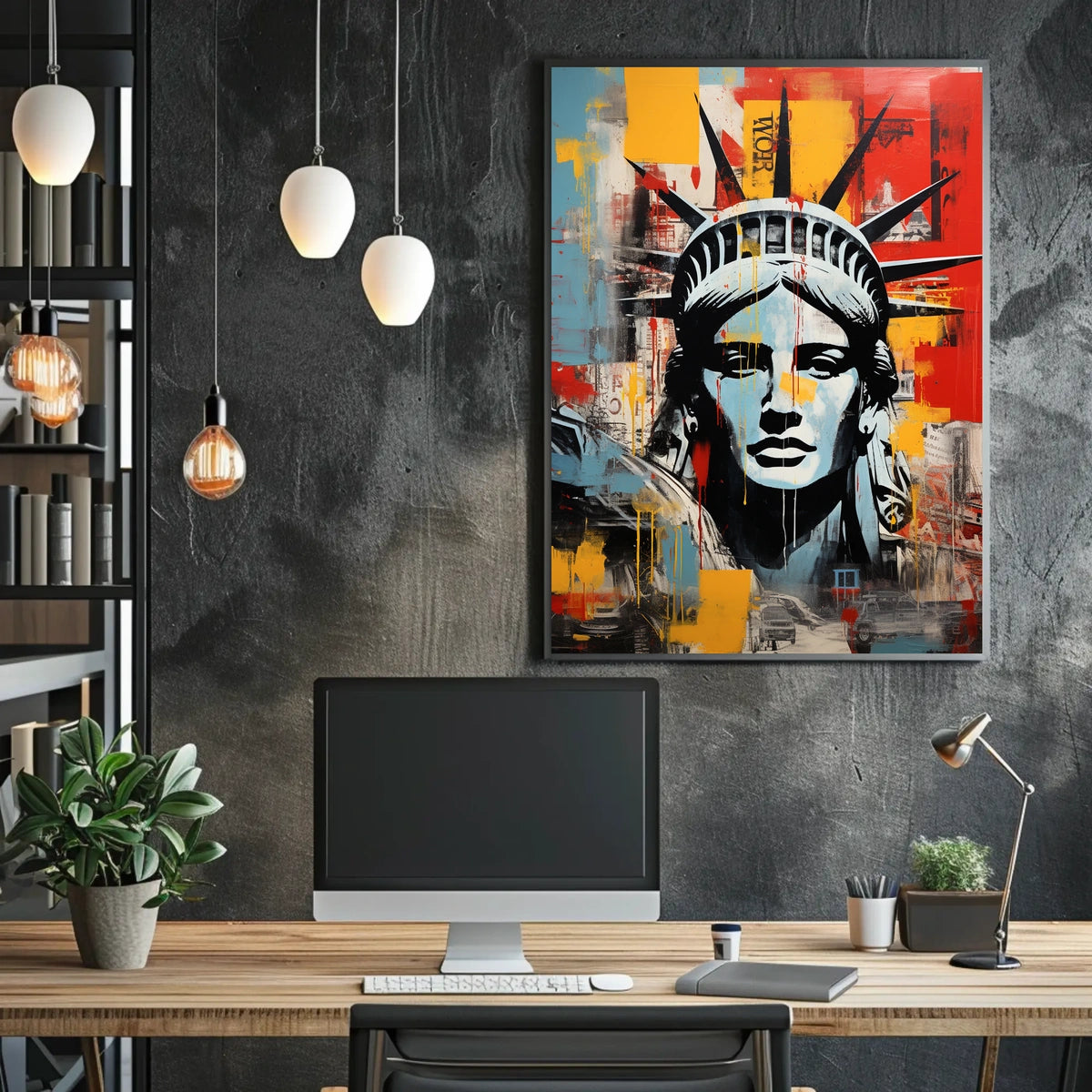 Statue of Liberty Modern Marvel Travel Poster