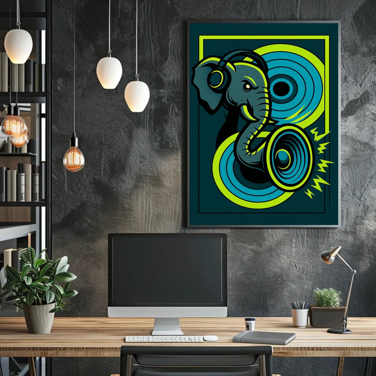 Groovy Elephant Vibes Poster