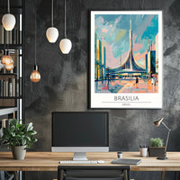 Brasília Illustrated Poster PosterGoat