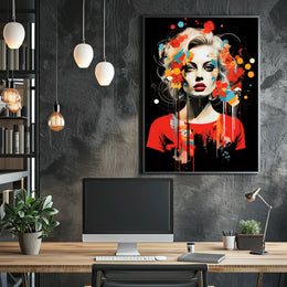 Vibrant Woman Abstract Art: Bold and Artistic Poster