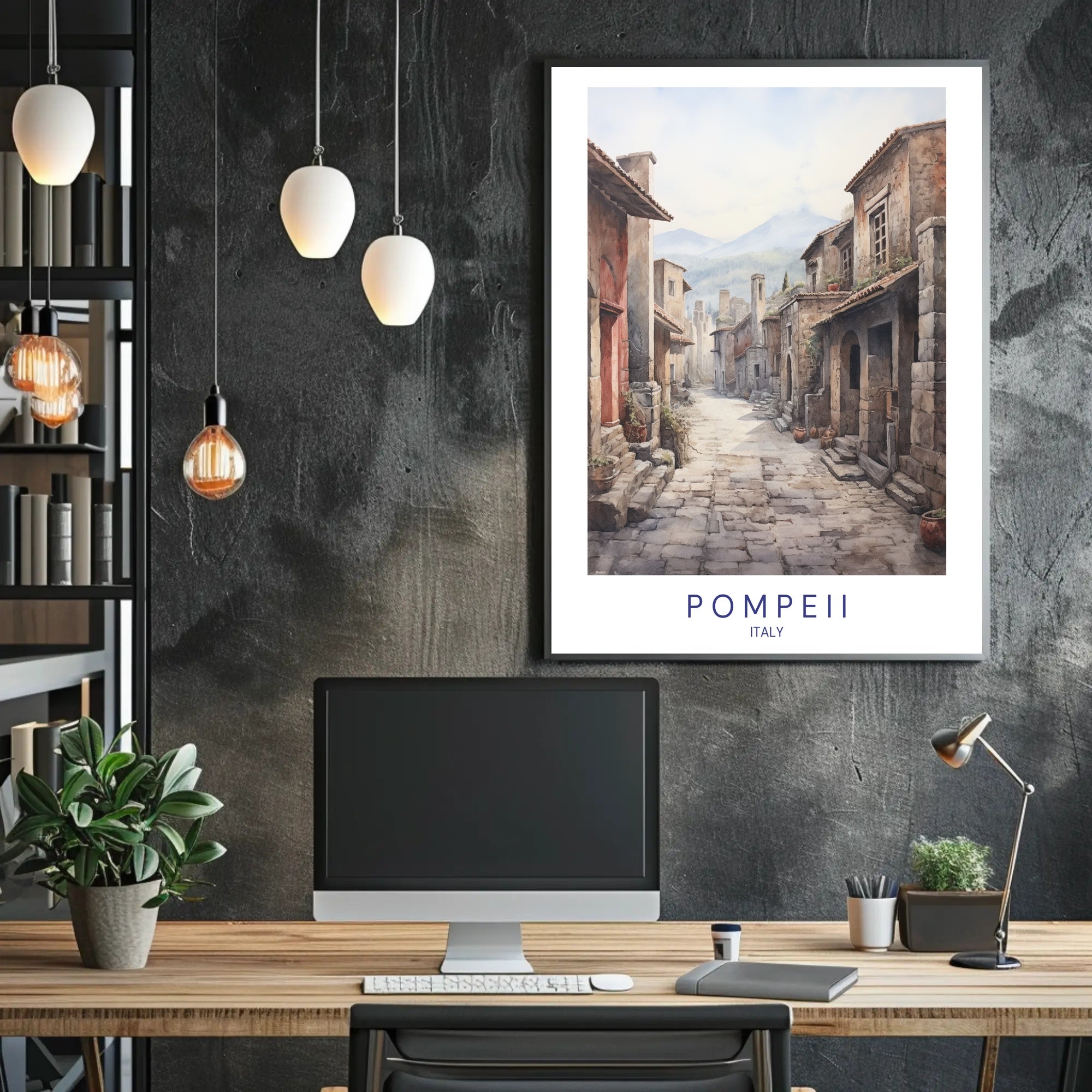 Pompeii Streetscape Poster PosterGoat