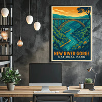 New River Gorge National Park Vintage Poster