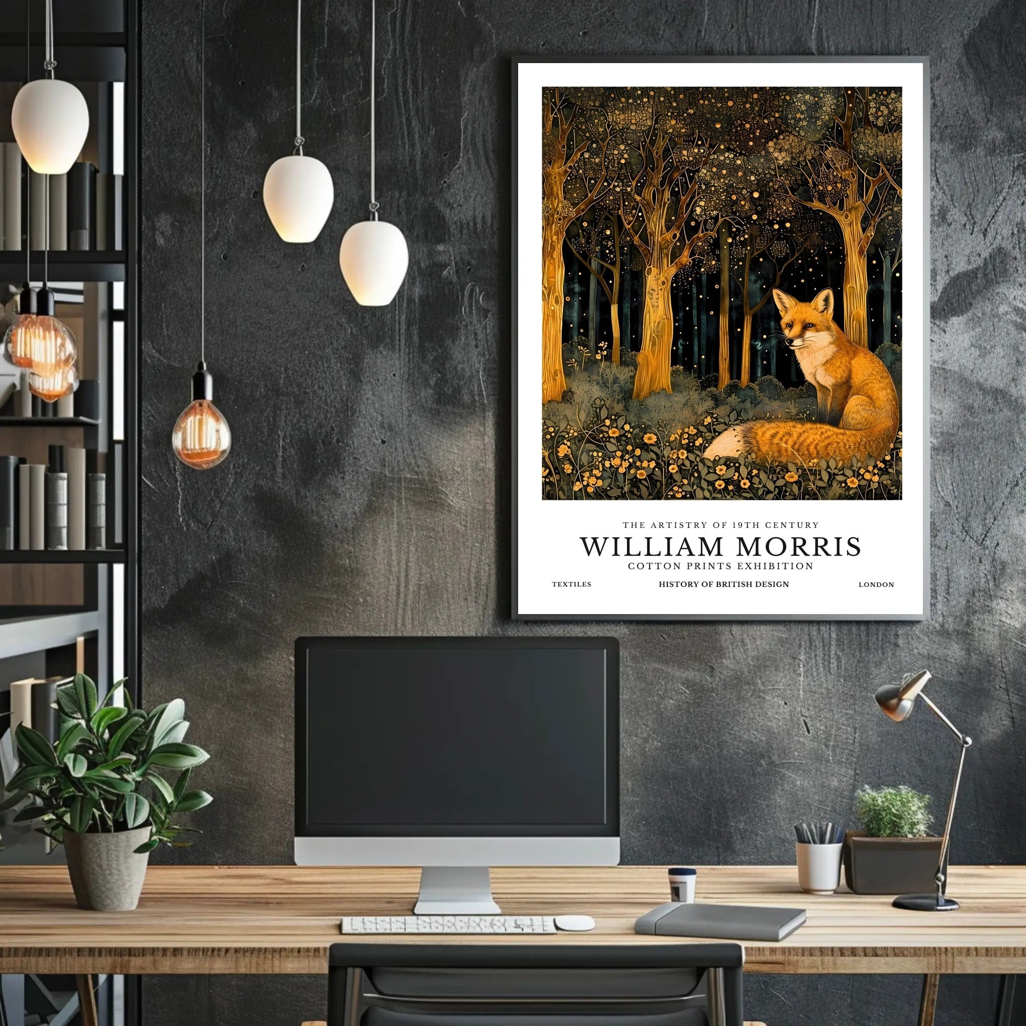 William Morris Exhibition Poster: Arts and Crafts Movement