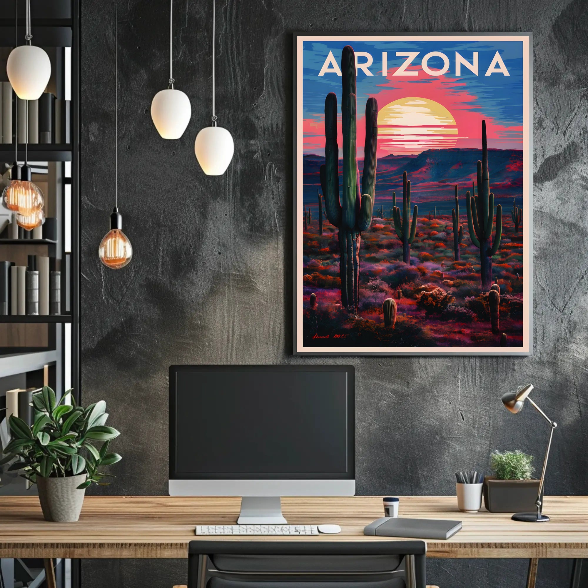 Arizona Desert Sunset Poster