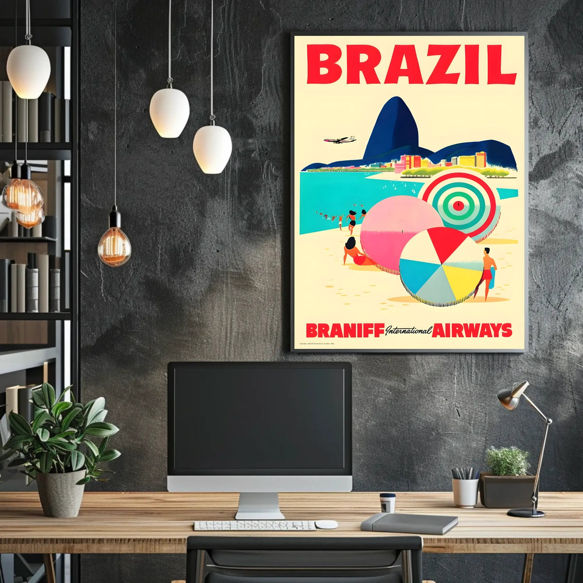 Discover Brazil With Braniff Airways Poster