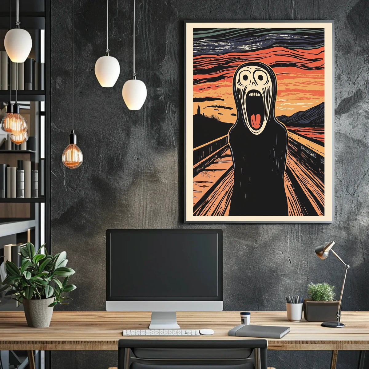 Expressionist Figure Horror Anxiety Bold Poster