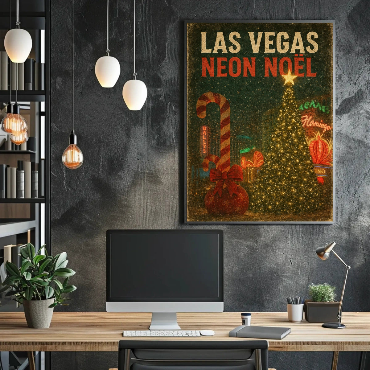 Las Vegas Neon Noël Poster