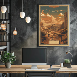 Ancient Mystical Landscape Poster
