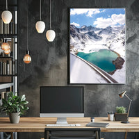 Stunning Alpine Lake and Mountain Landscape National Park Poster