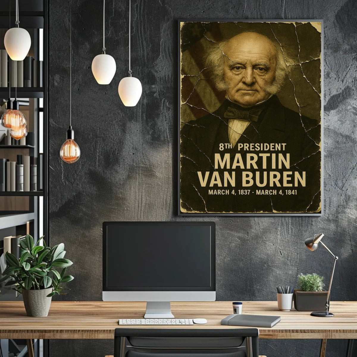 Martin Van Buren 8th President of the United States Damaged Photograph Poster
