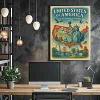 United States Of America Iconic Poster