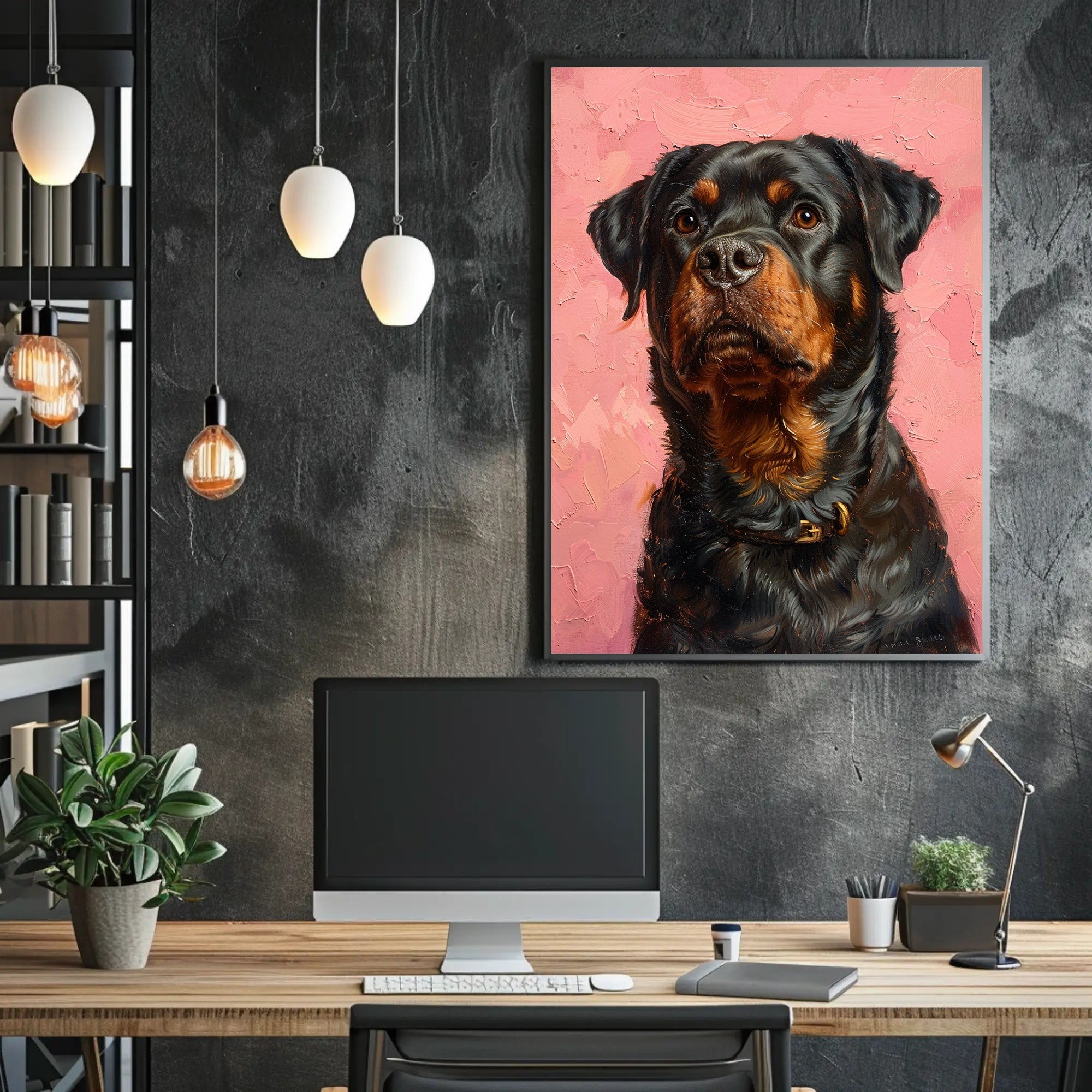 Rottweiler Dog Art Print: Bold and Affectionate Dog Breed Poster PosterGoat