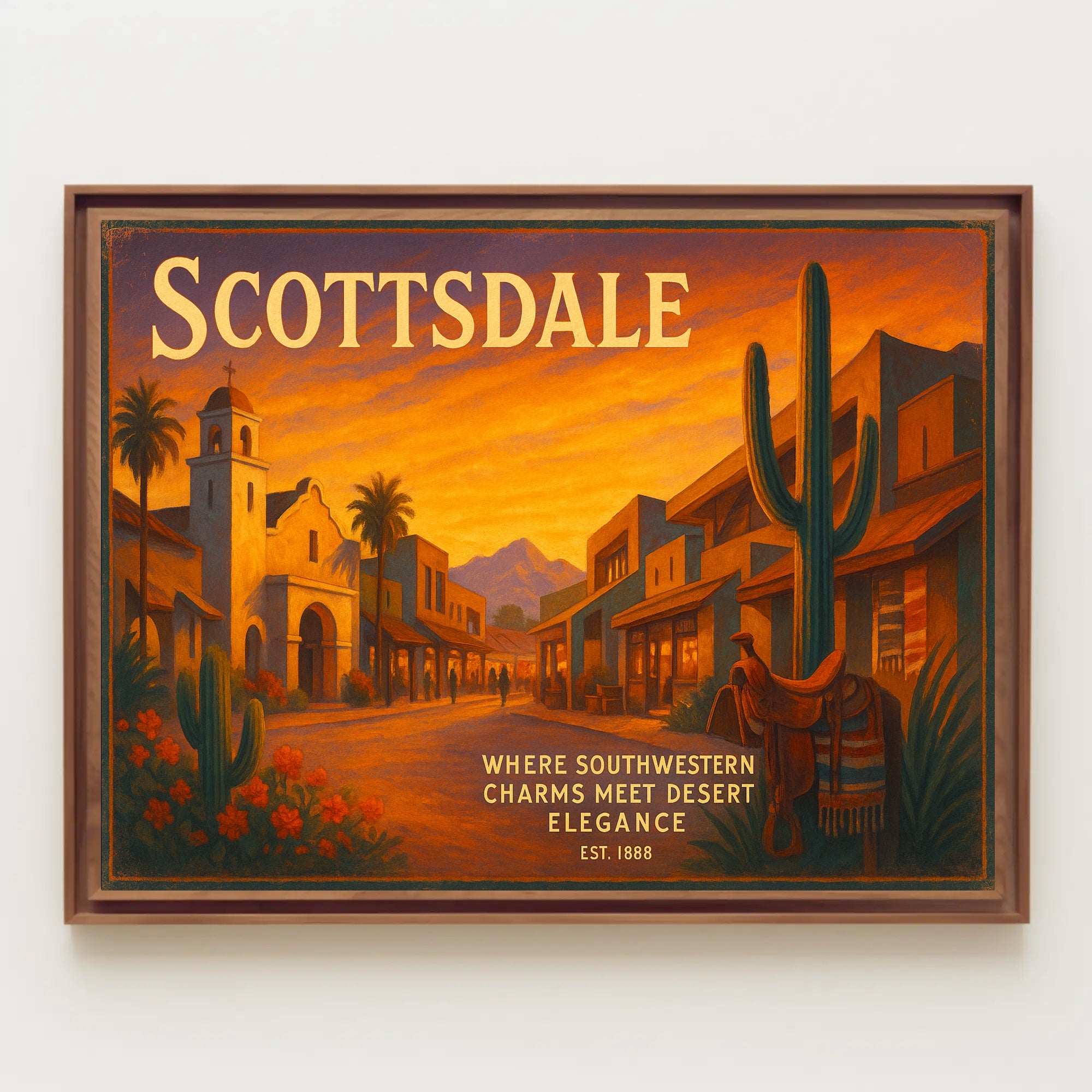 Scottsdale Southwestern Charm Travel Poster
