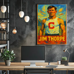 Jim Thorpe Athletic Icon Poster
