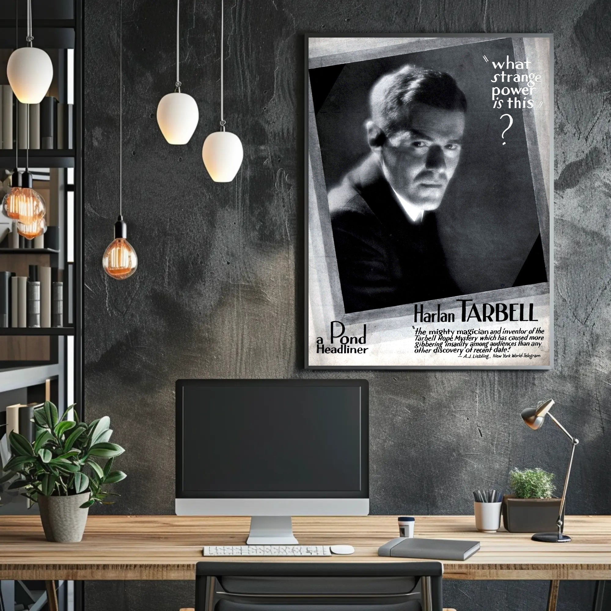 Harlan Tarbell Vintage Magic Mystery Art Poster