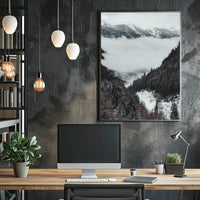 Breathtaking Winter Landscape Photorealistic National Park Poster