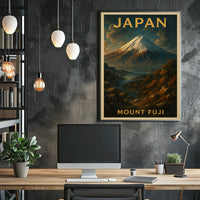 Mount Fuji Travel Adventure Vintage Poster