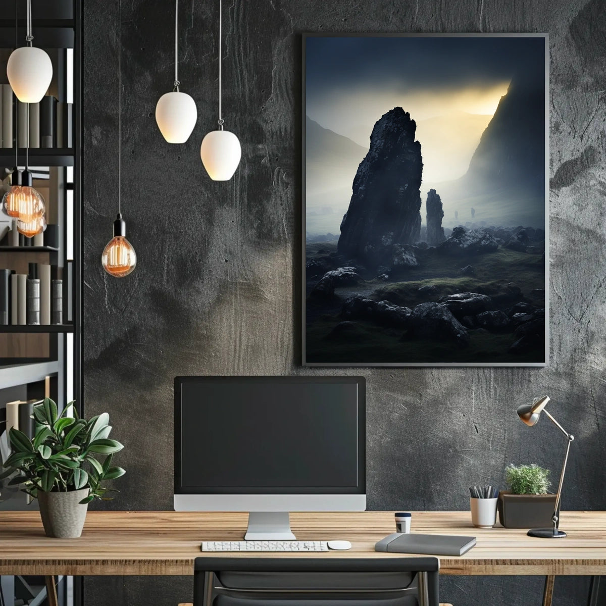 Mystical Stone Landscape Poster