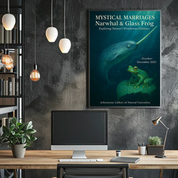 Mystical Marriages Narwhal Glass Frog Poster