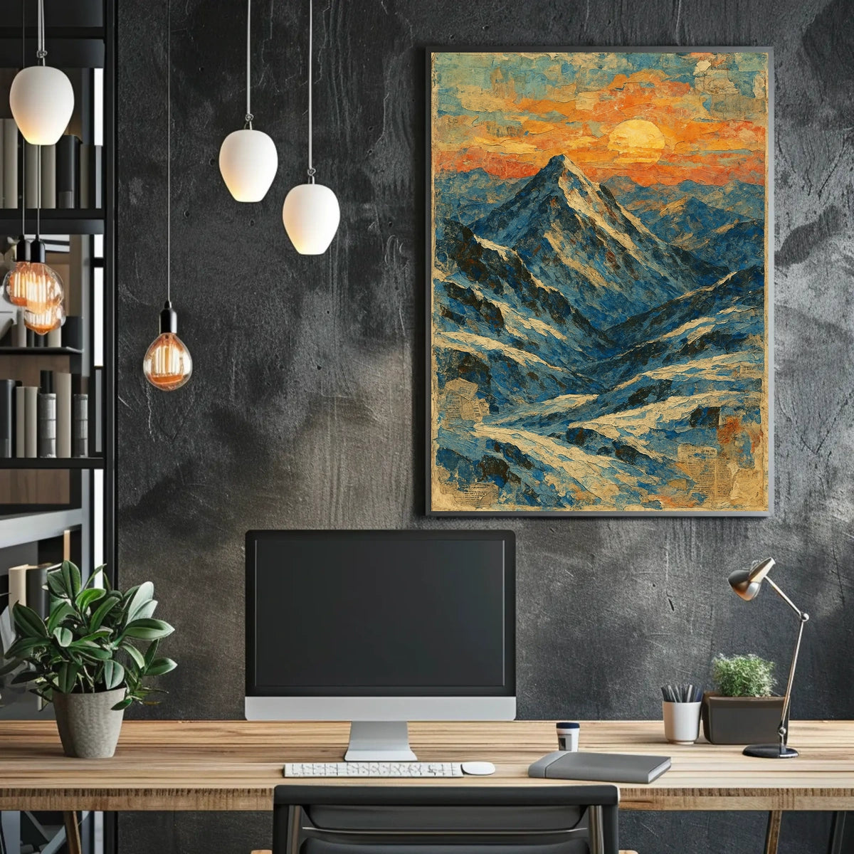 Majestic Mountain Sunrise Poster