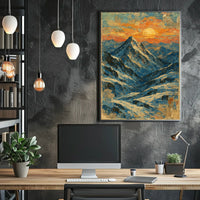 Majestic Mountain Sunrise Poster