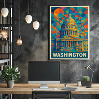 Washington Capitol Art Poster